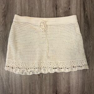 Hollister White Beach Cover Up Skirt